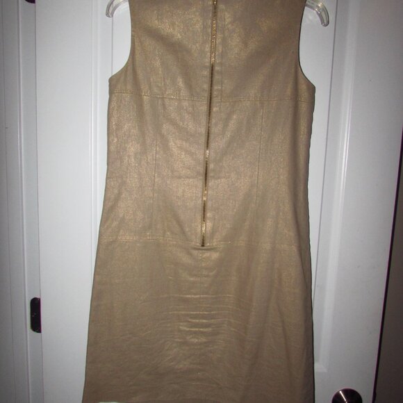 Tahari Sleeveless Linen Sheath Dress Size 2 - Picture 8 of 9